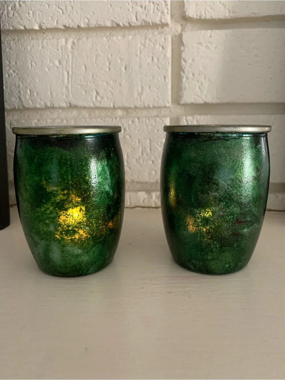 Hand Painted Votive Candle Holders